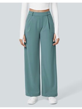 Halara Flex™ DayStretch High Waisted Pocket Straight Leg Work Pants- Medium